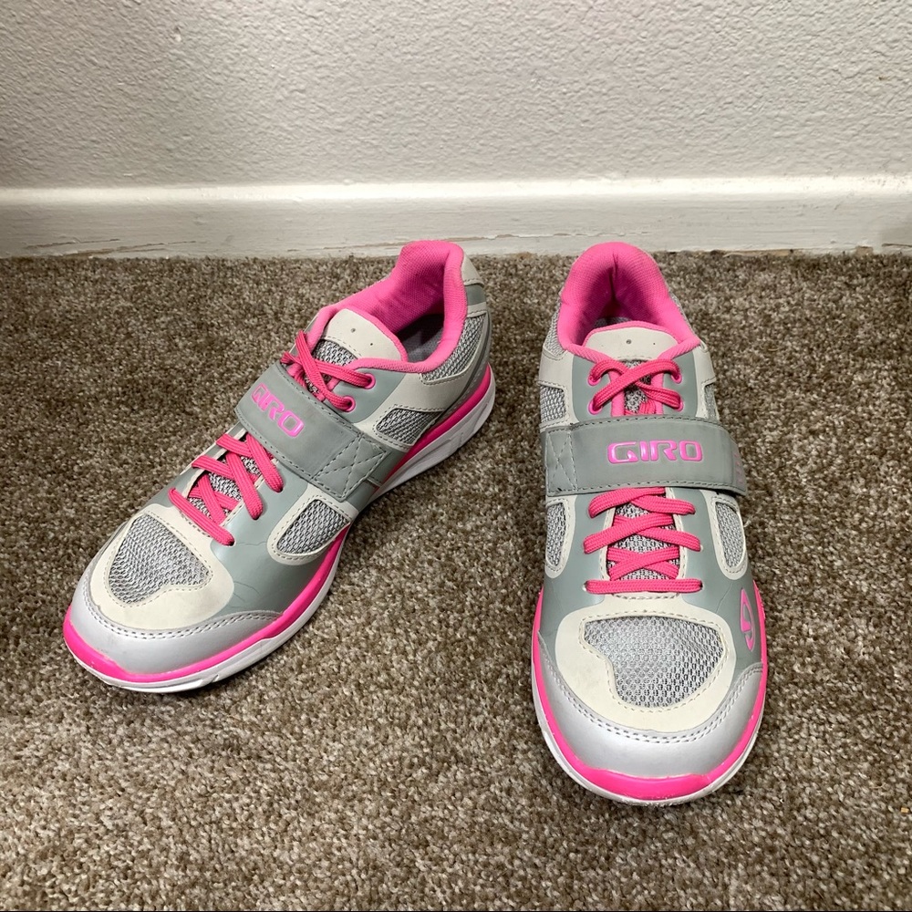 Giro Whynd Cycling Shoes Silver Pink Mtn bike spin